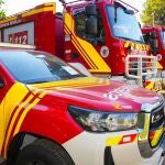 Vehículos de los Bomberos de la Diputación de Sevilla.