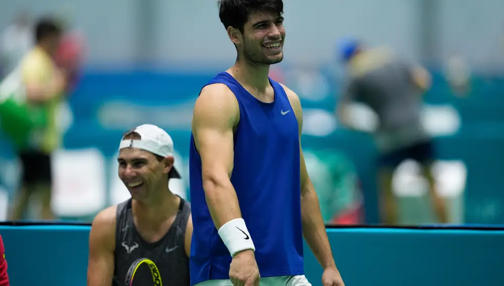 Carlos Alcaraz training - Davis Cup Finals 2024