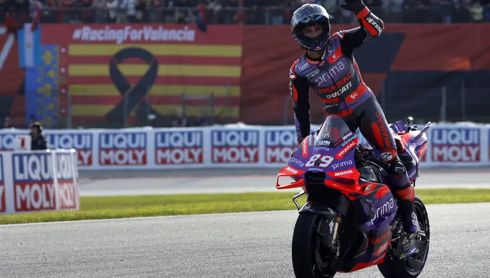Jorge Martín celebra en Montmeló