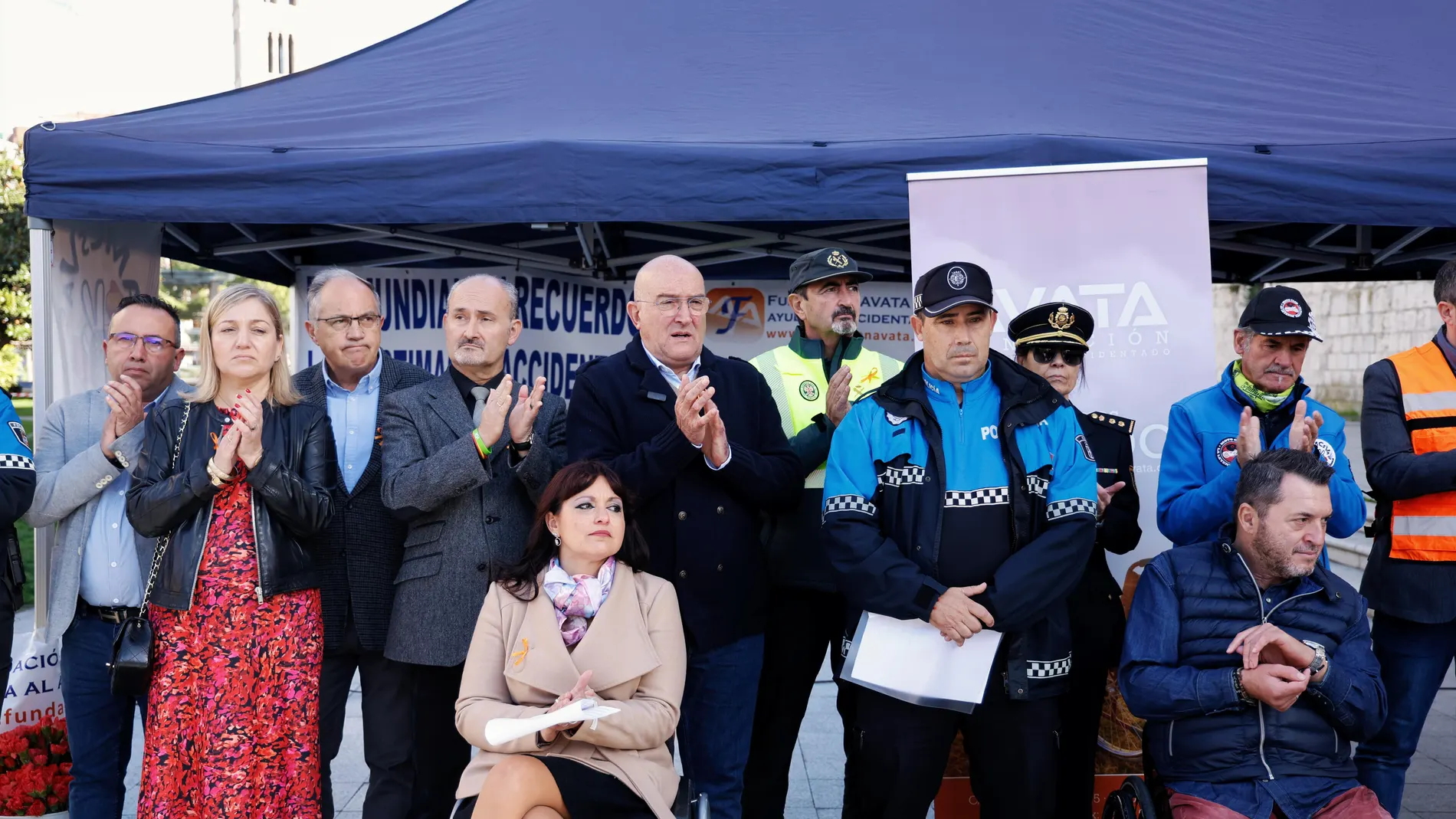 Carnero preside los actos de homenaje a las víctimas de accidentes de tráfico en Valladolid