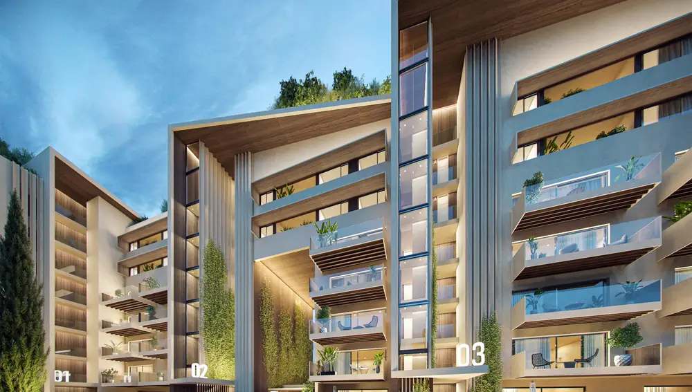 Fachada exterior del que será el Residencial Artillería una vez finalizadas las obras