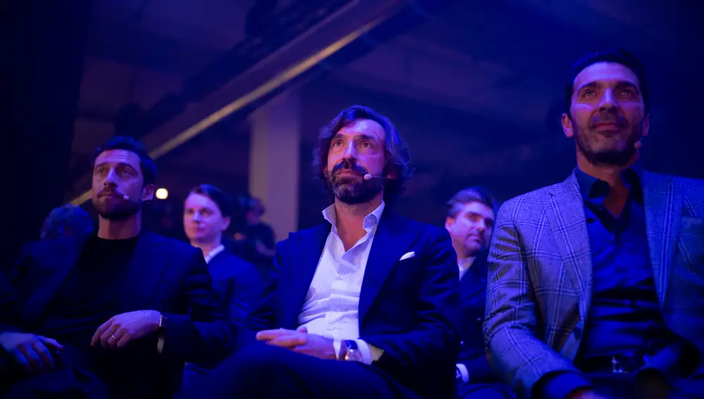 Marchisio, Pirlo y Buffon en la presentación de la Kings League Italy