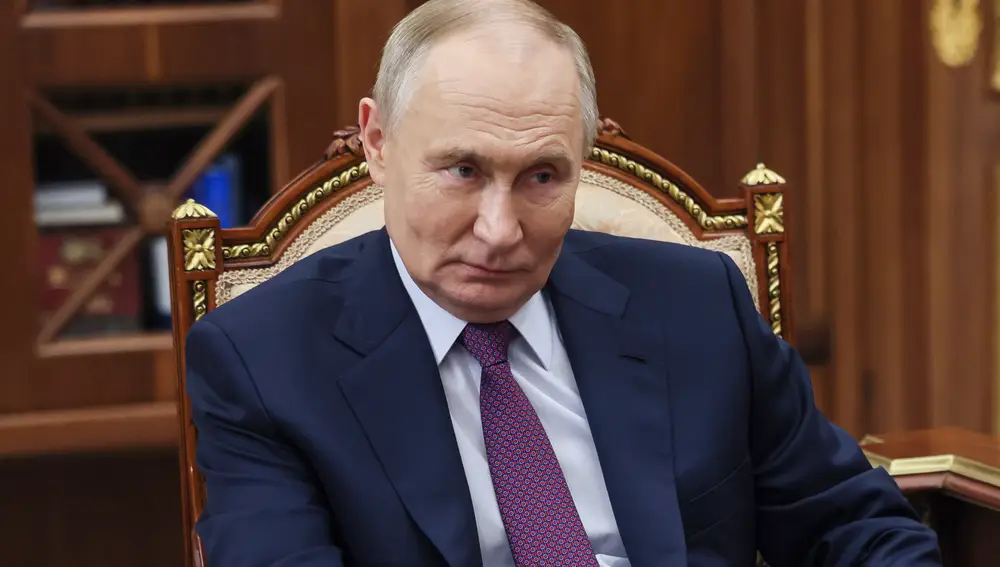 Russian President Vladimir Putin meets with New People party's leader Alexey Nechaev