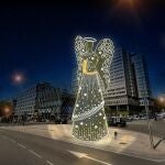 Un gran ángel con 36.400 puntos de luz iluminará la plaza de Colón en Navidad