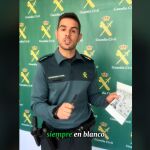 Un Guardia Civil en el vídeo de TikTok relativo a la noticia.