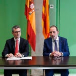 El ministro de Justicia, Félix Bolaños, y el conseller de Justicia, Ramon Espadaler, acuden en visita institucional a la Ciudad de la Justicia de Barcelona