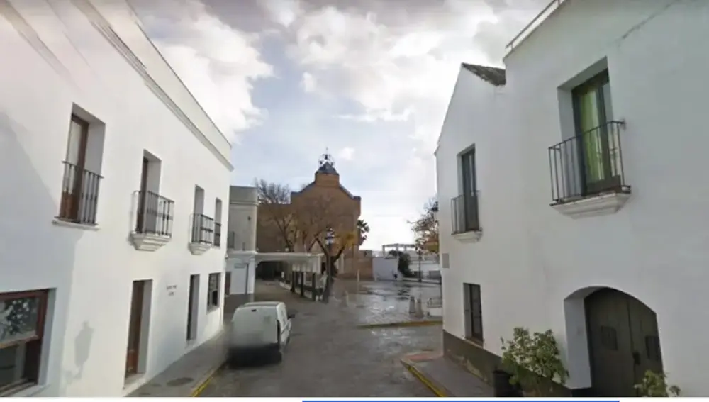 La zona por donde se desplazó la comitiva, en la actualidad, con la iglesia de Nuestra Señora del Socorro al fondo