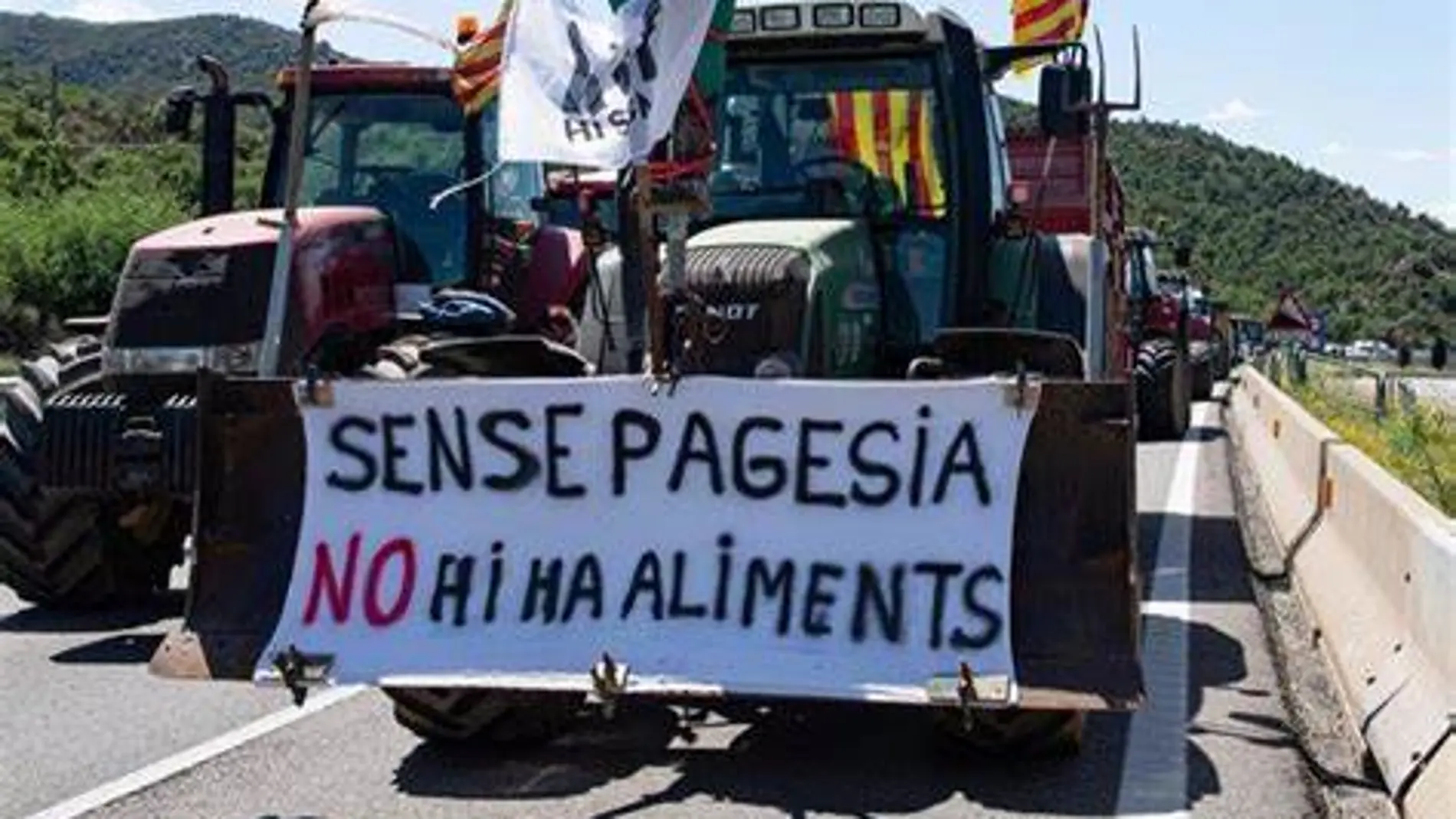 Una protesta de agricultores
