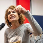 María Jesús Montero durante su primer acto con militantes trar ser confirmada como precandidata para la Secretaría General del PSOE de Andalucía