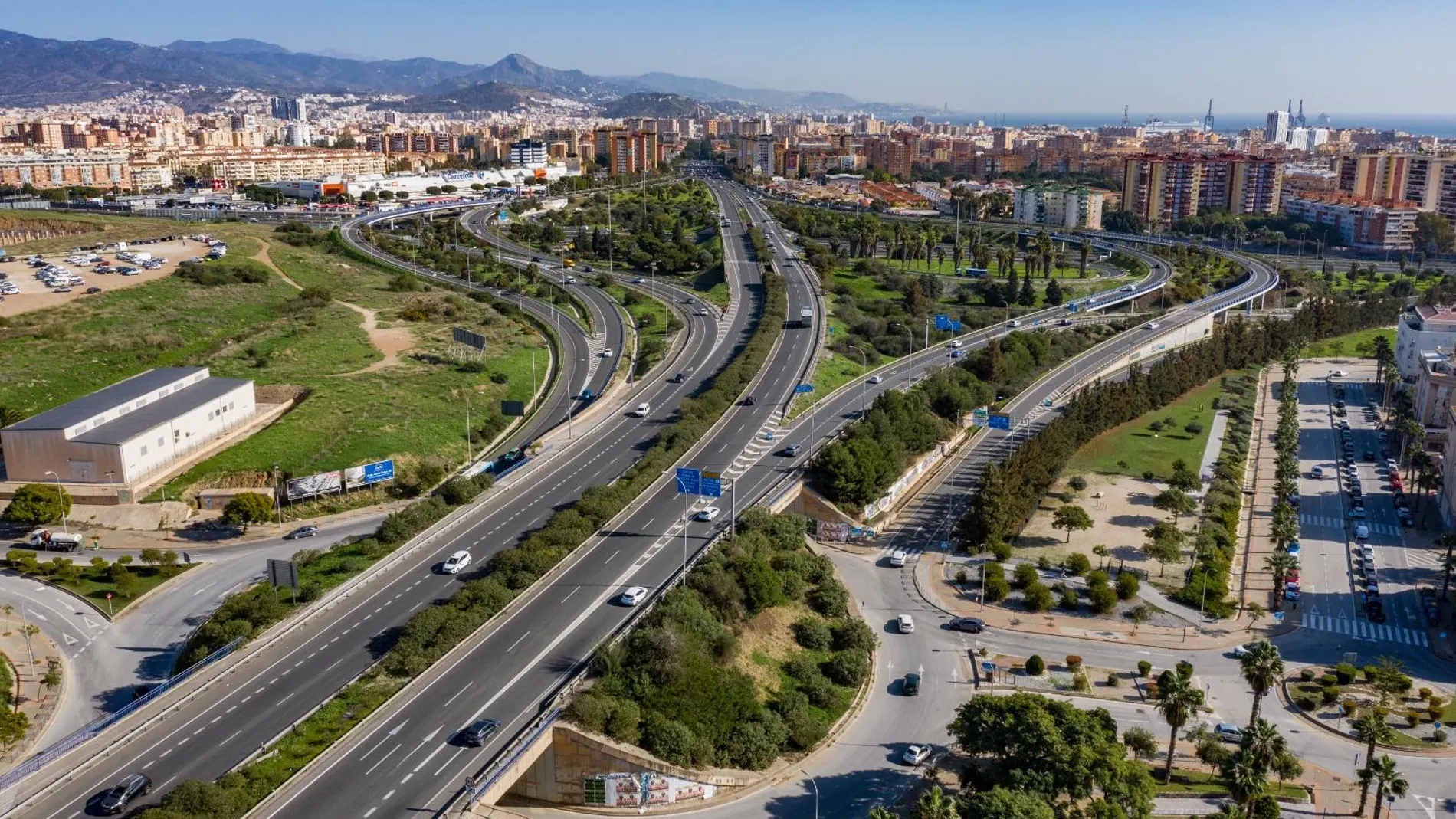 Comienzan este lunes las obras del carril BUS-VAO de acceso a Málaga por la A-357