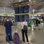 Pasajeros en el aeropuerto de Málaga