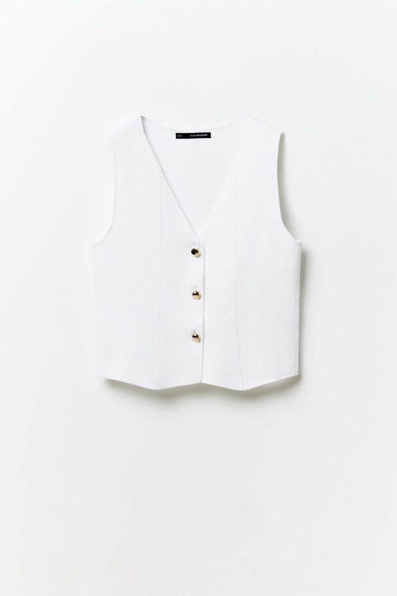 Chaleco en blanco.