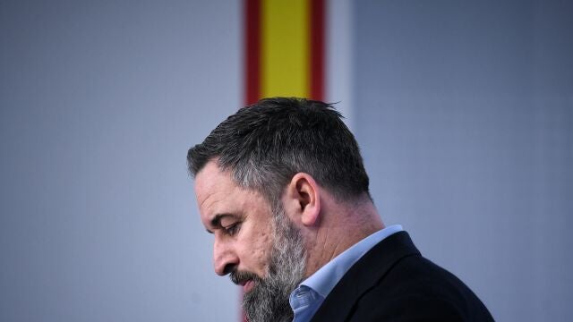 Santiago Abascal, líder de Vox, a quienes el Supremo ha archivado su denuncia contra Alvise por sugerir que se financian irregularmente