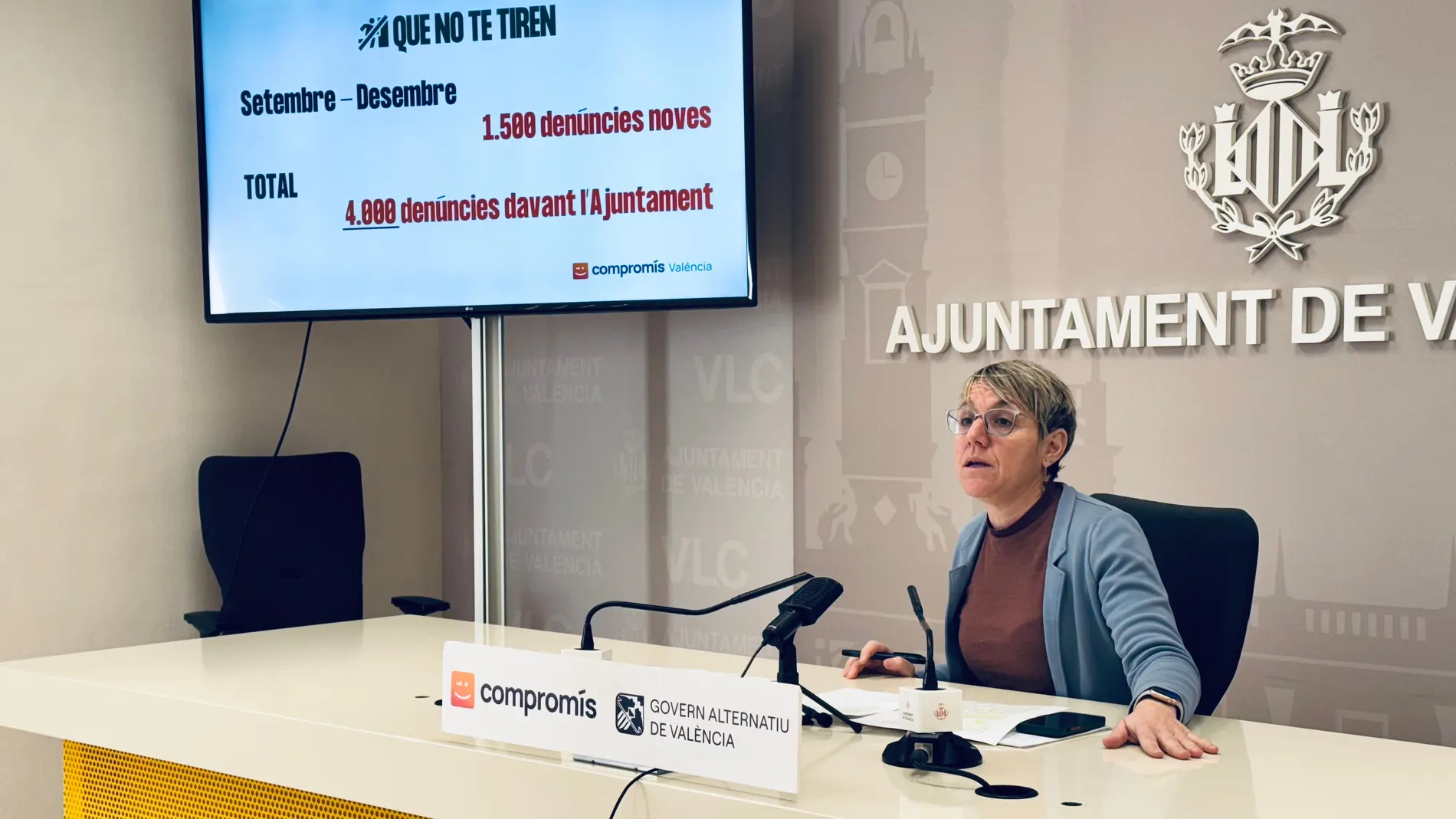 La portavoz de Compromís, Papi Robles