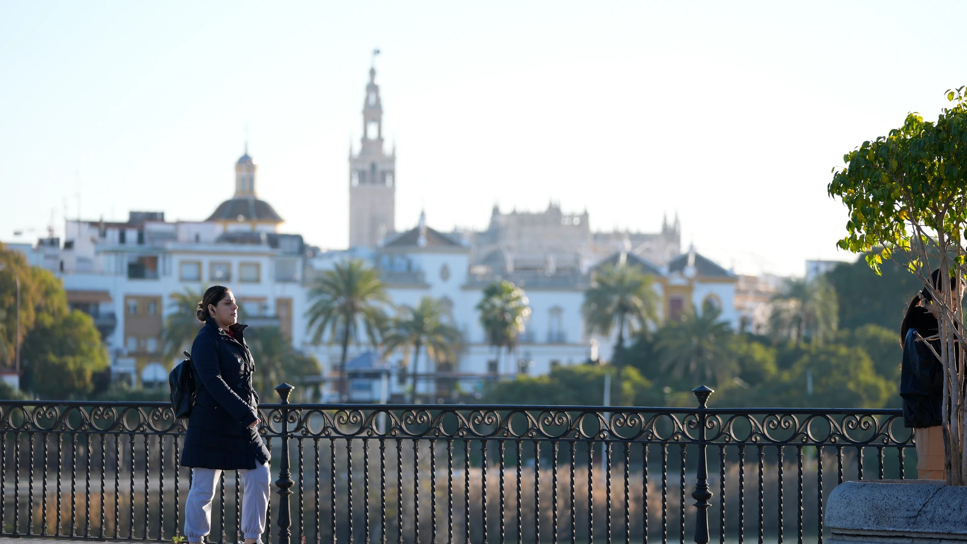Una mujer abrigada durante la ola de frío. A 14 de enero de 2025, en Sevilla (Andalucía, España). Descenso de las temperaturas con mínimas de 3 grados y máximas de 16 grados. 14 ENERO 2025 Joaquin Corchero / Europa Press 14/01/2025