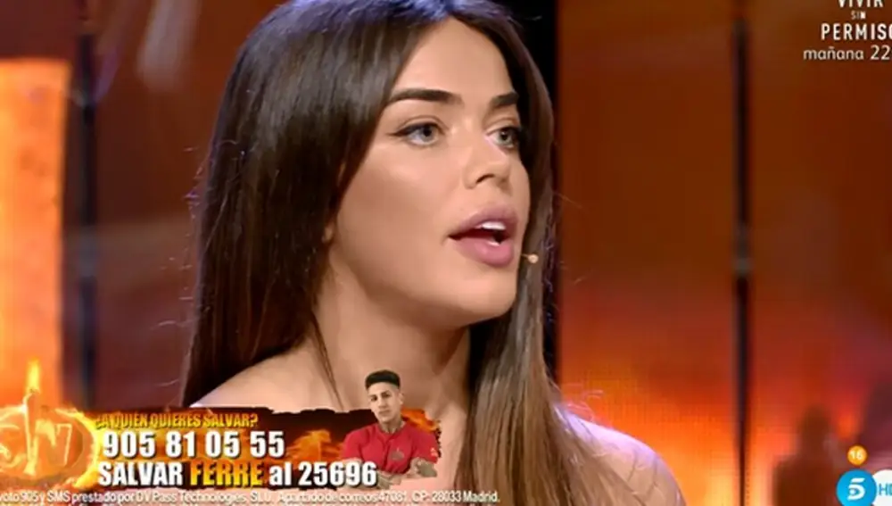 Violeta Mangriñán en 'Supervivientes'