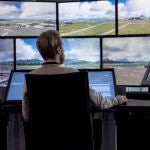 Imagen del interior de la torre remota del aeropuerto noruego de Bodø 