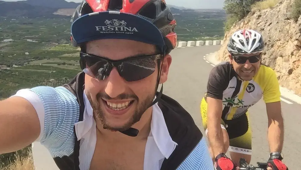Andrés y su padre Alberto, que falleció en el atropello