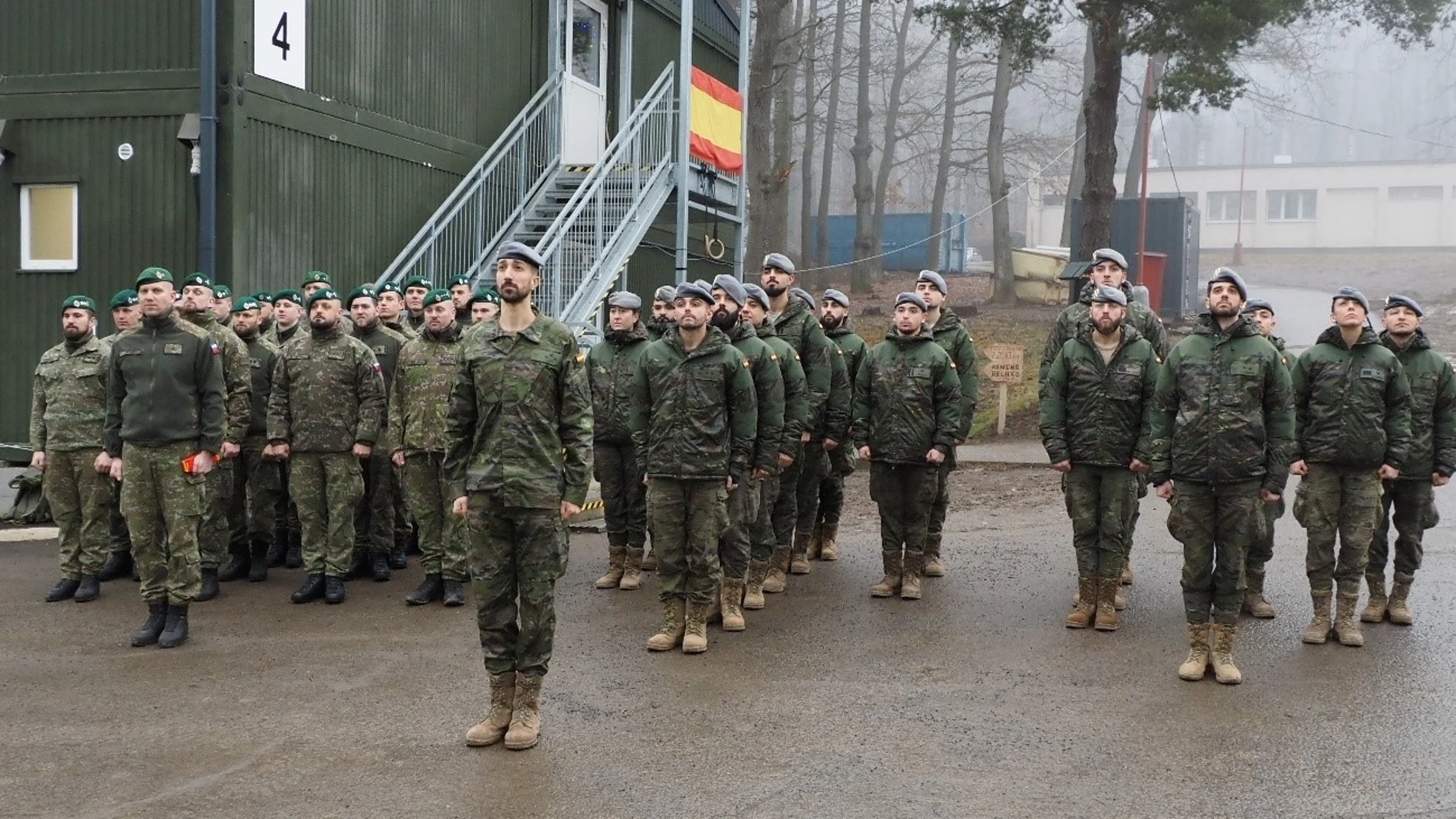 Efectivos españoles de la Brigada Multinacional Task Force OTAN en Eslovaquia