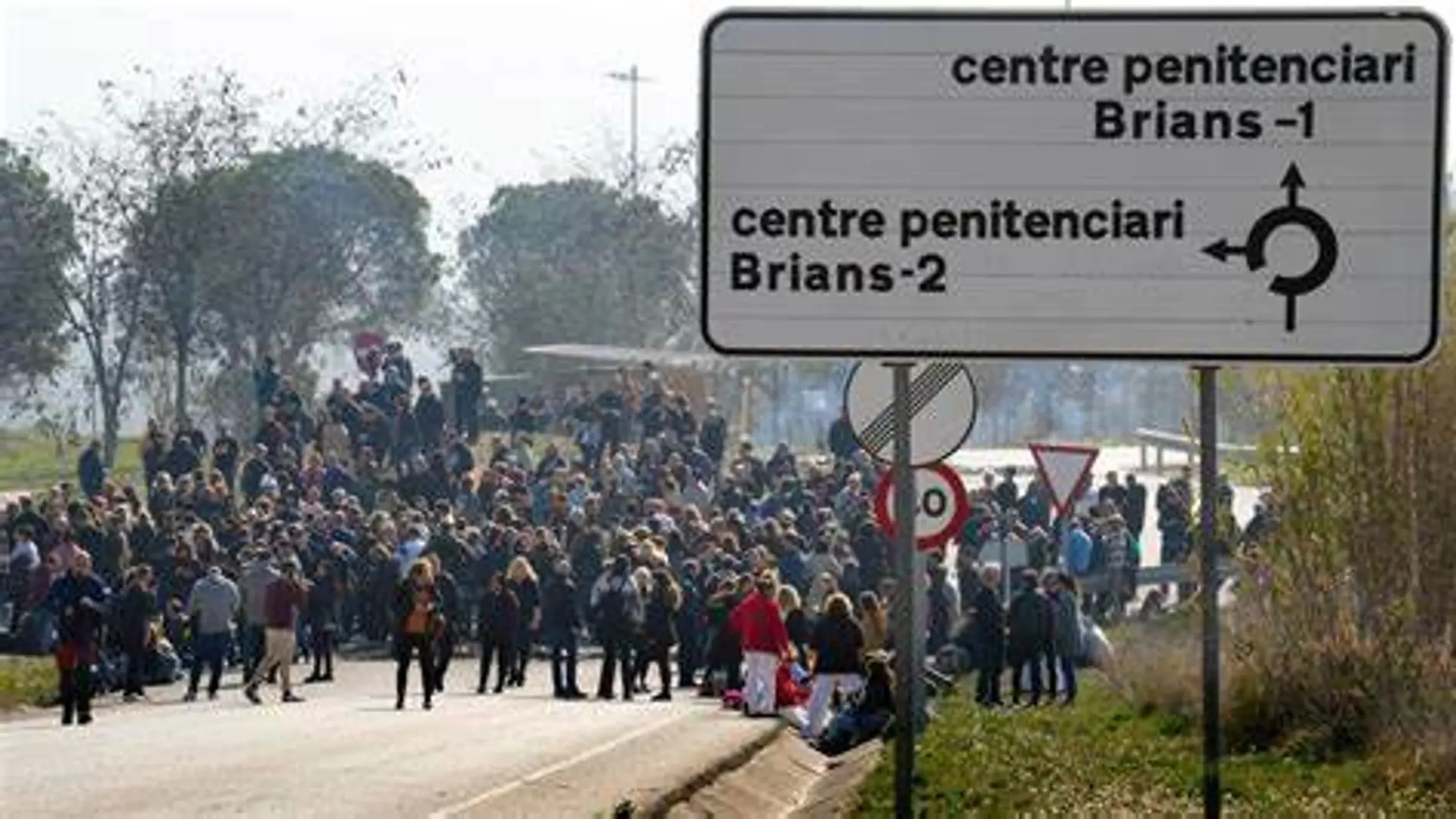 En la imagen, una protesta de funcionarios de prisiones