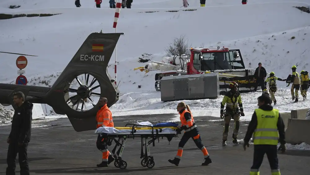AMP.- Dep.invierno.- Un total de 30 afectados en el accidente de Astún, ente ellos dos heridos graves y seis leves