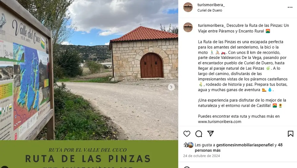 Información sobre la ruta de las Pinzas en el Valle del Cuco