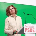 Rueda de prensa de María Jesús Montero como nueva secretaria general del PSOE-A