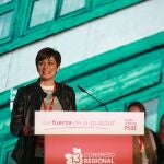 La ministra de Vivienda, Isabel Rodríguez, durante su intervención en el cierre del XIII Congreso del PSOE de Castilla-La Mancha celebrado en Toledo.