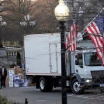 Preparativos para la investidura de Donald Trump en los alrededores de la Casa Blanca