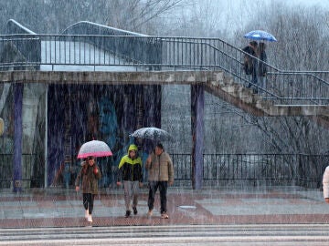 Nieve en la capital leonesa