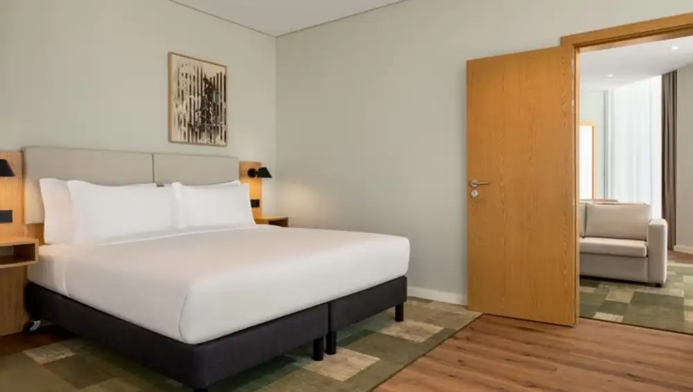 Detalle de una de las habitaciones, tipo suite