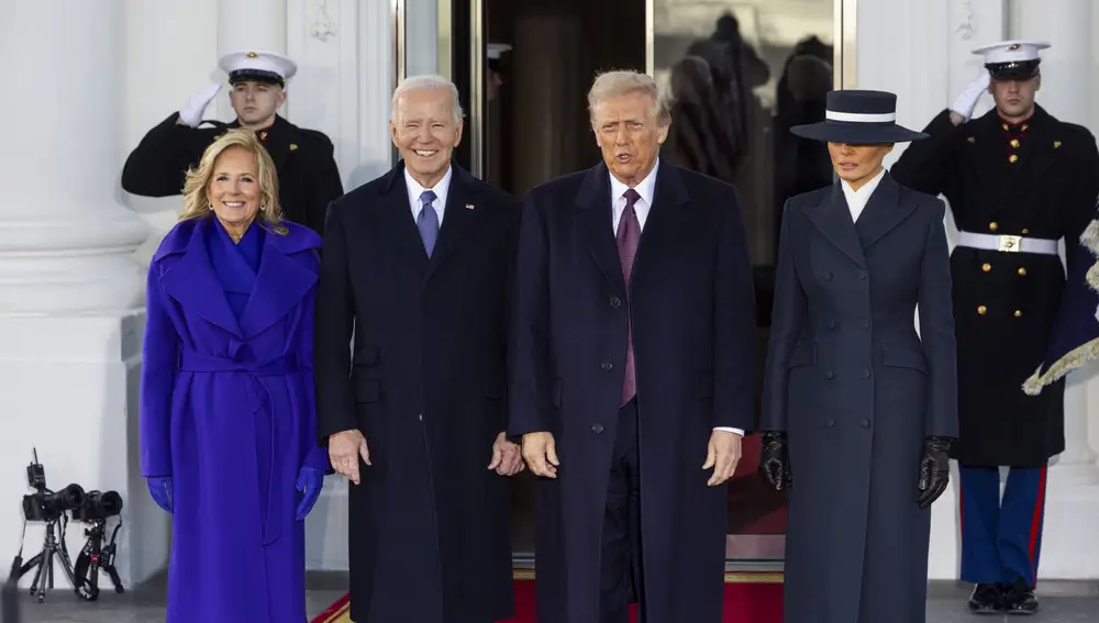 Joe y Jill Biden junto a Donald y Melania Trump