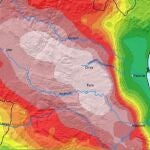 Precipitación acumulada a lo largo del día 28 de octubre