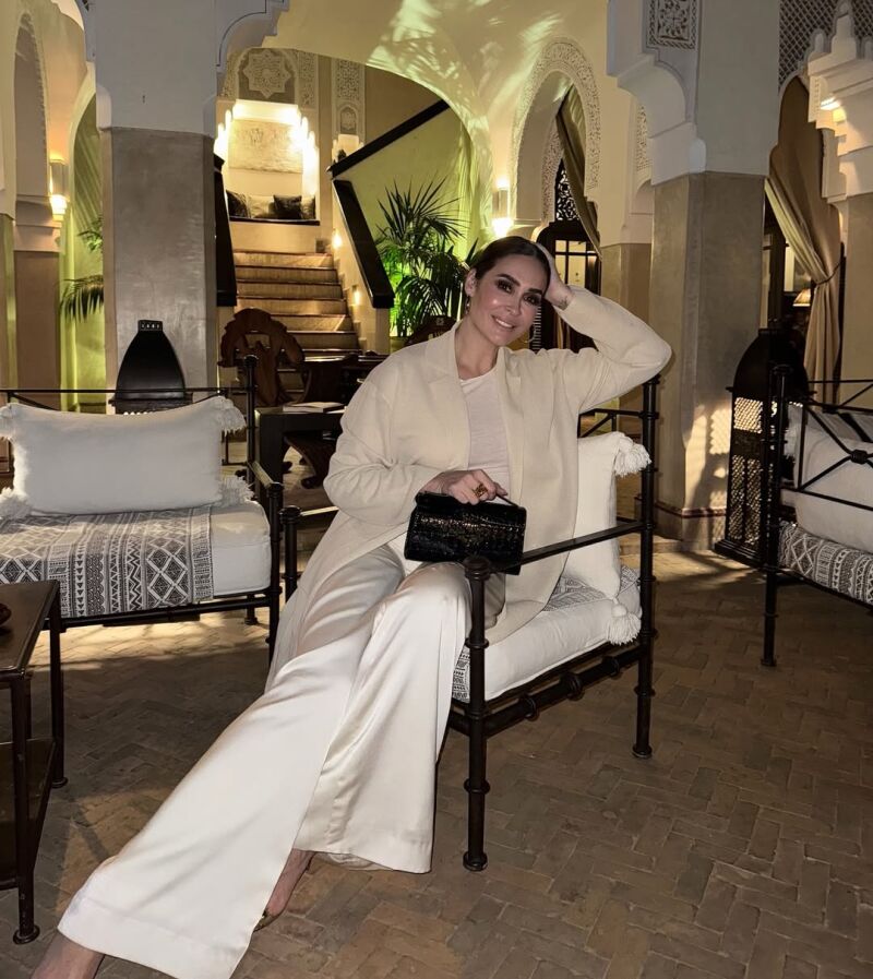 Vicky Martín Berrocal y su look de noche en Marruecos.