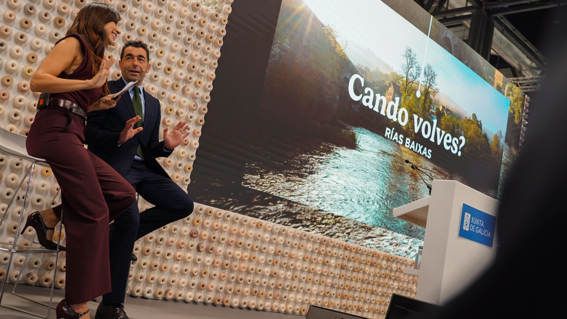 El presidente provincial, Luis López, hoy, en Fitur.