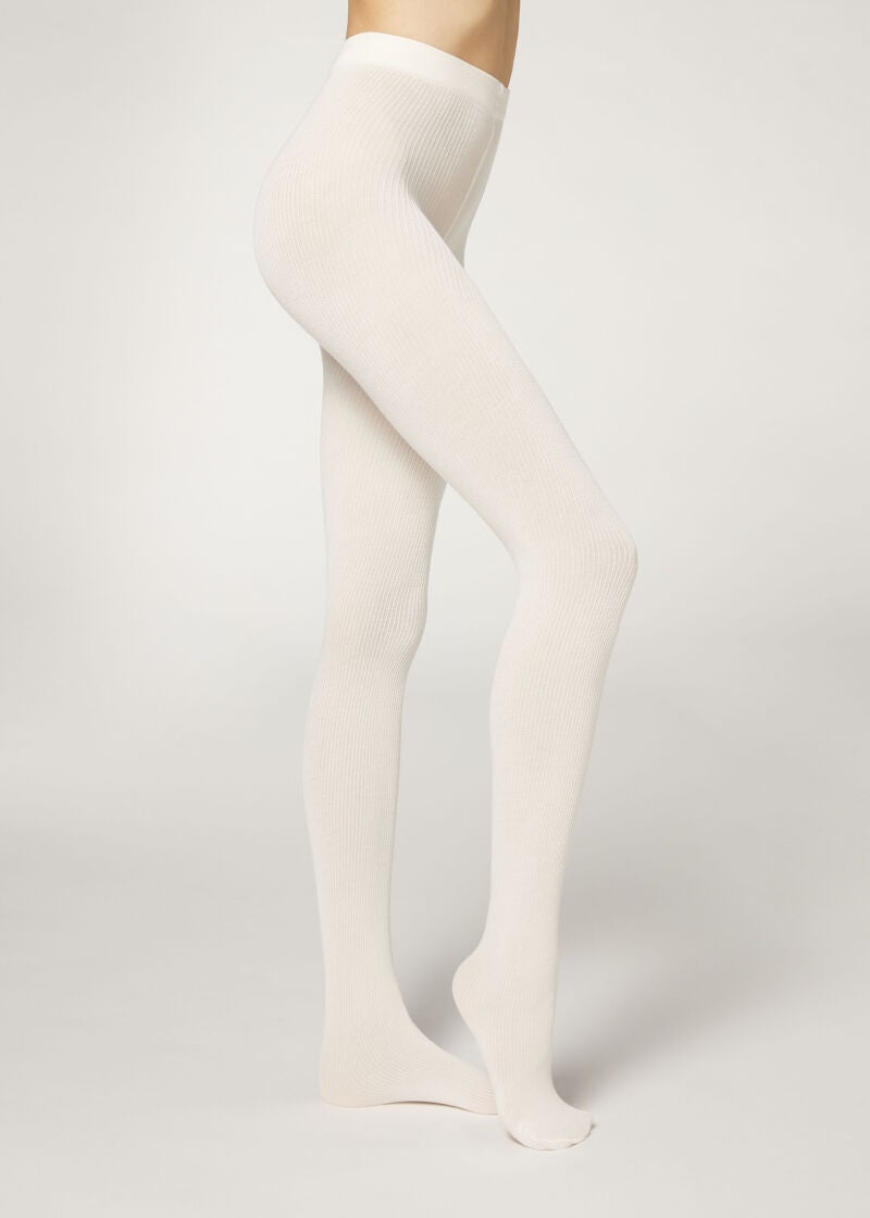 Panty tupido cashmere efecto canalé