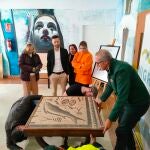 El mosaico romano de Panxón se expondrá en el Ayuntamiento de Nigrán.