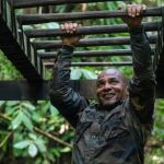 Florent Malouda durante sus ejercicios militares en la selva