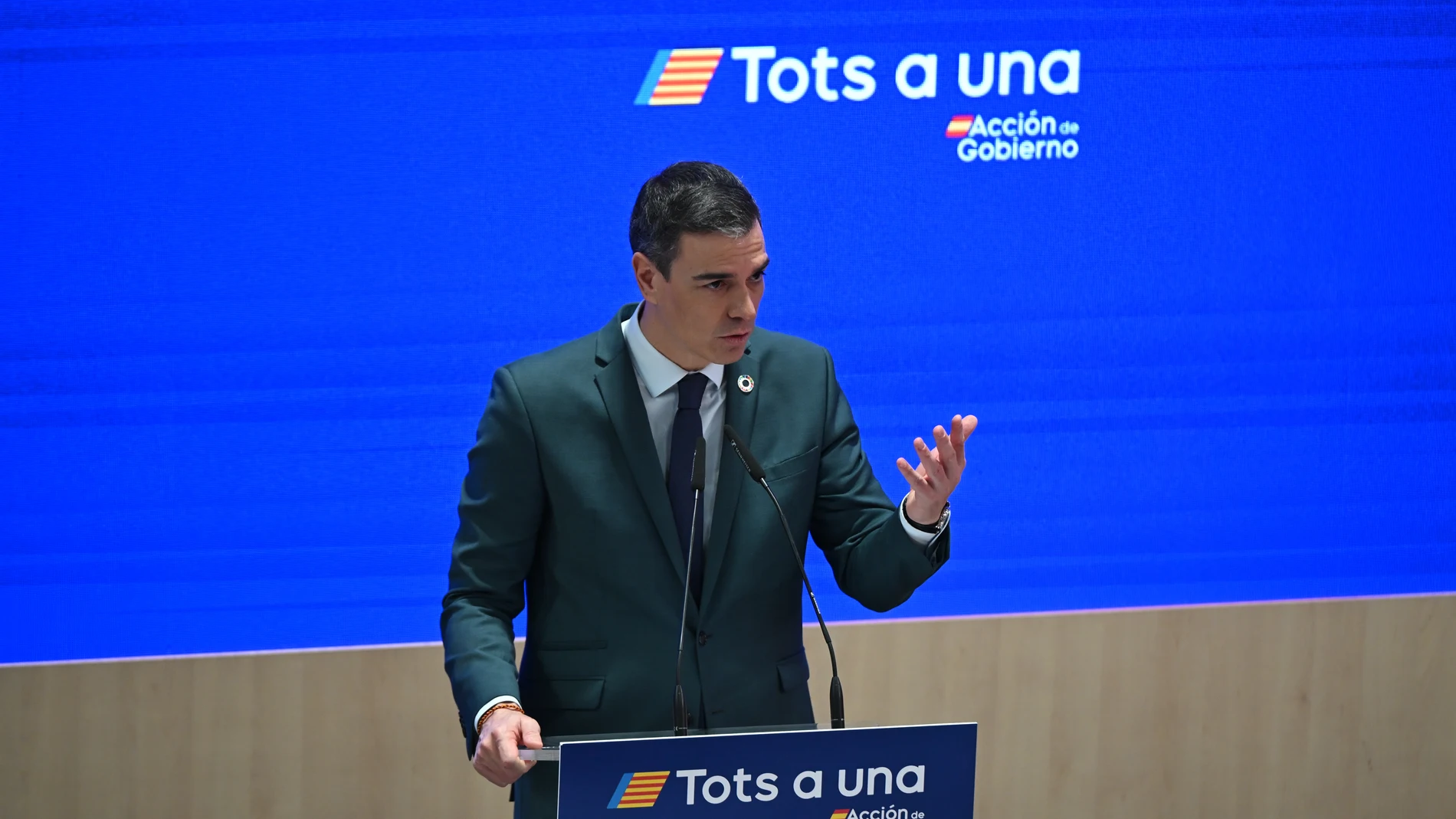 MADRID, 24/01/2025.- El presidente del Gobierno, Pedro Sánchez interviene en el acto 'El patrimonio histórico y cultural como motor de la diversificación turística' en el stand de Turespaña de la Feria Internacional de Turismo, Fitur, este viernes. EFE/Fernando Villar