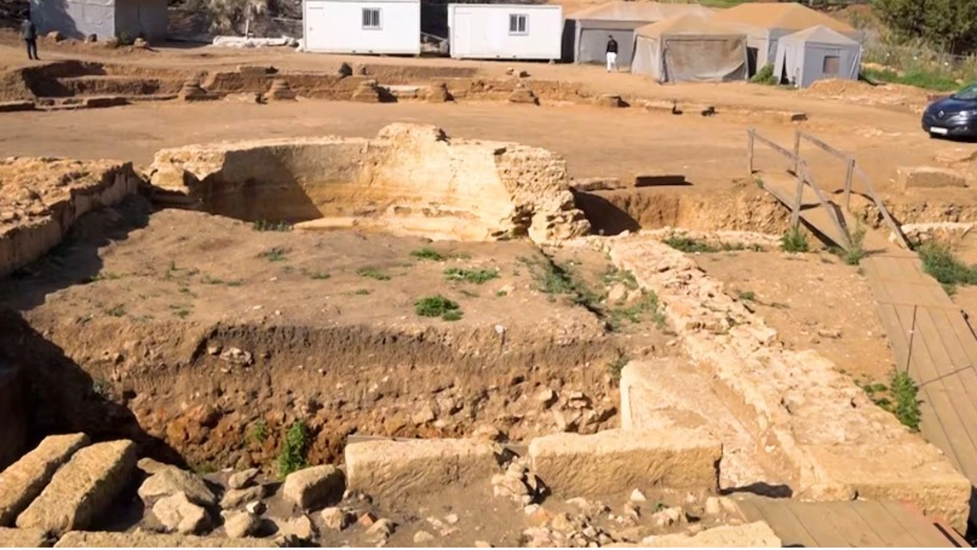 Aspecto del hallazgo arqueológico