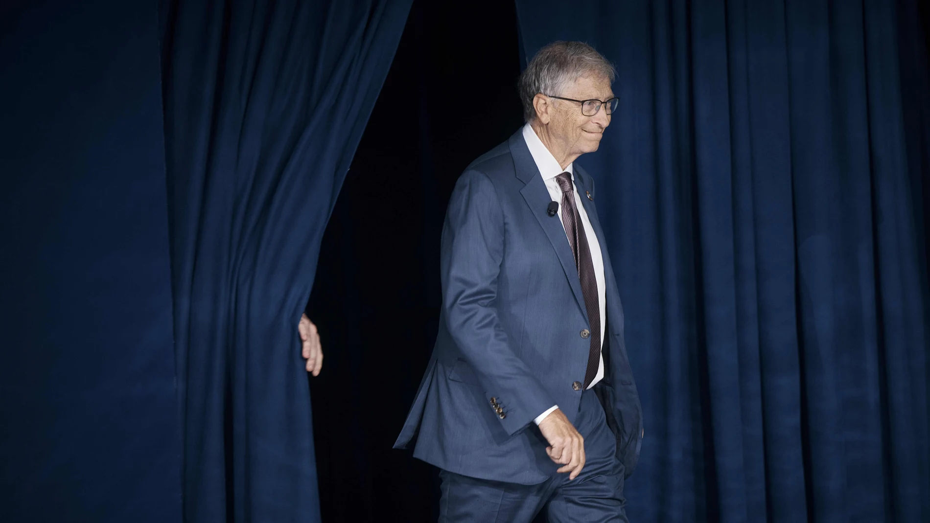 Former CEO of Microsoft, Bill Gates enters the stage during the Clinton Global Initiative, in New York.
