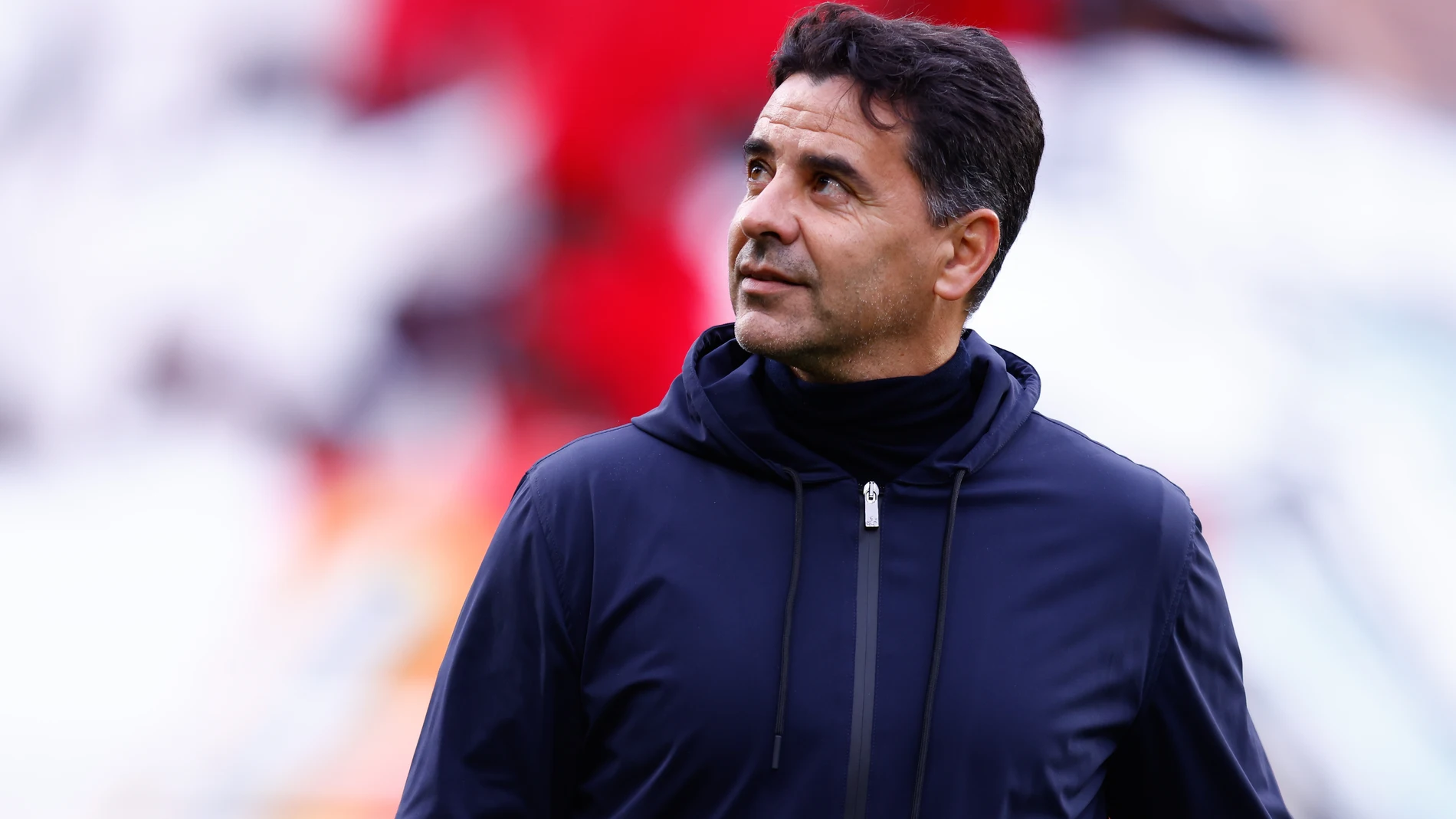 Miguel Angel "Michel" Sanchez, head coach of Girona FC, looks on during the Spanish League, LaLiga EA Sports, football match played between Rayo Vallecano and Girona FC at Estadio de Vallecas on January 26, 2025, in Madrid, Spain. AFP7 26/01/2025 ONLY FOR USE IN SPAIN