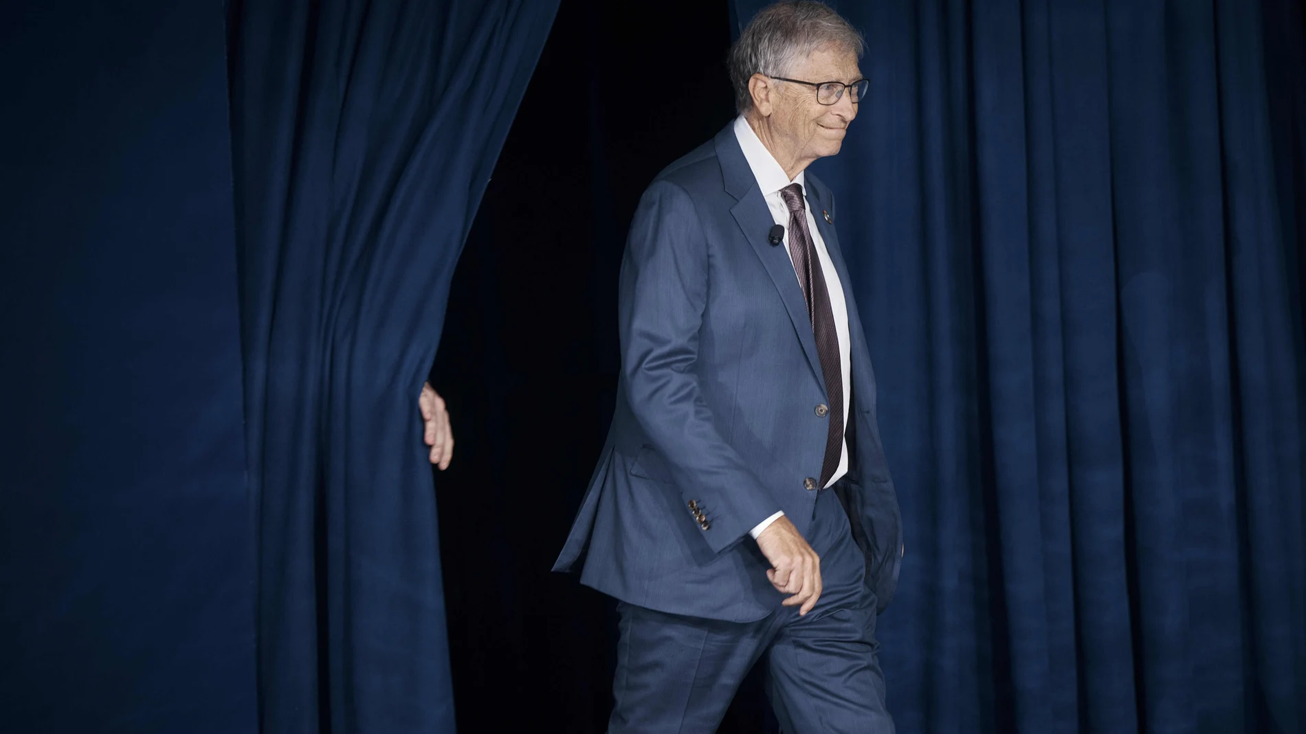 Former CEO of Microsoft, Bill Gates enters the stage during the Clinton Global Initiative, on Tuesday, Sept. 24, 2024, in New York.