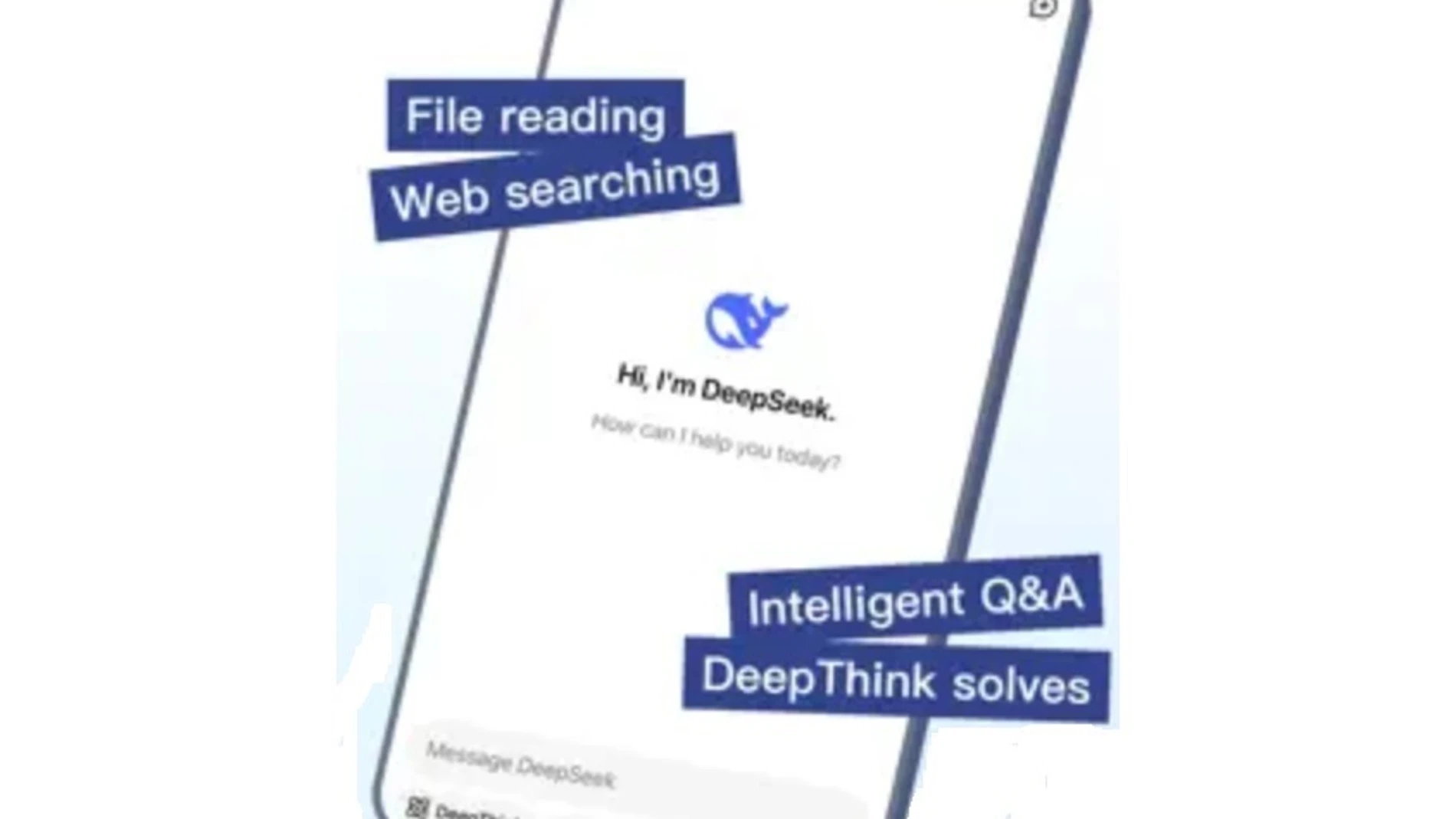 App de asistente de IA DeepSeek REMITIDA / HANDOUT por DEEPSEEK Fotografía remitida a medios de comunicación exclusivamente para ilustrar la noticia a la que hace referencia la imagen, y citando la procedencia de la imagen en la firma 27/01/2025