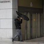 El acusado, Manuel Blanco Vela, a su llegada a la Audiencia Nacional