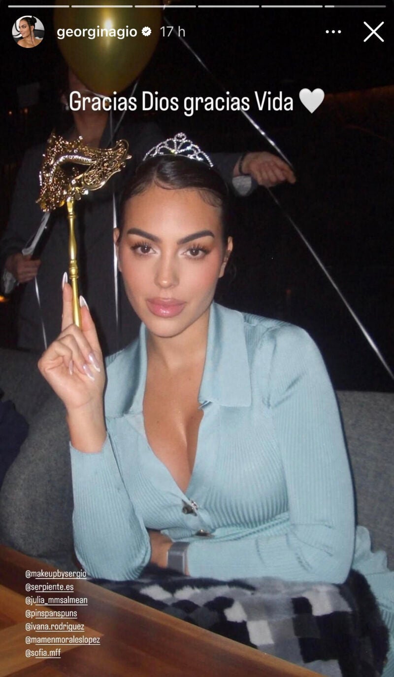 Georgina Rodríguez y su look de cumpleaños. 