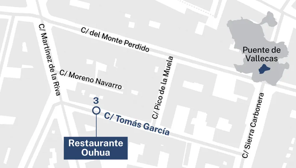 Localización del Restaurante Ouhua