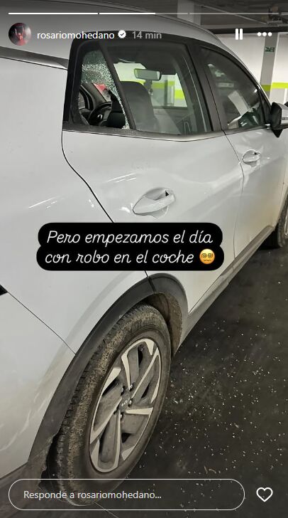 Rosario Mohedano sufre un robo en su coche