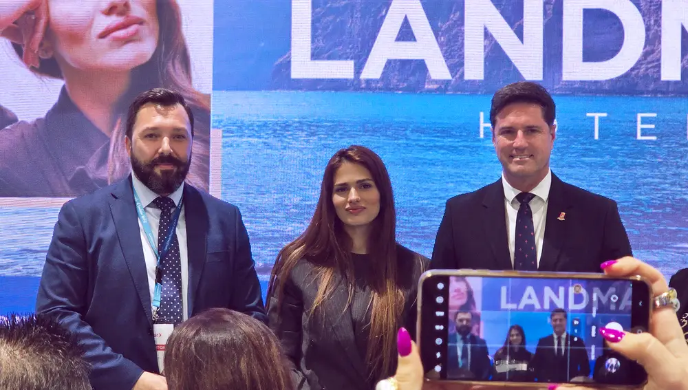 Sara Sálamo en Fitur, como embajadora de Hoteles Landmar