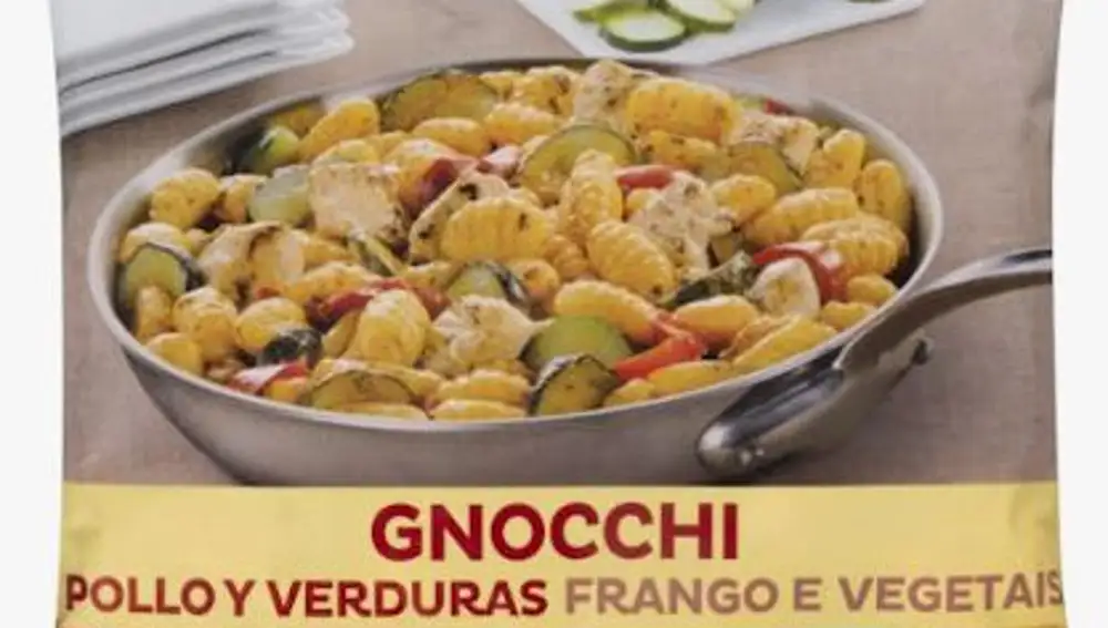 Gnocchi de pollo y verduras